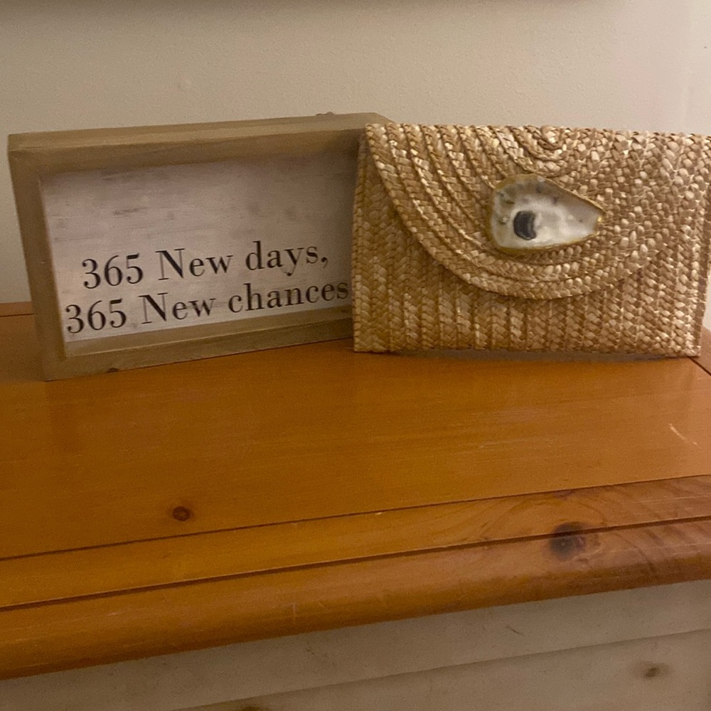 Oyster Shell Embellished Clutch